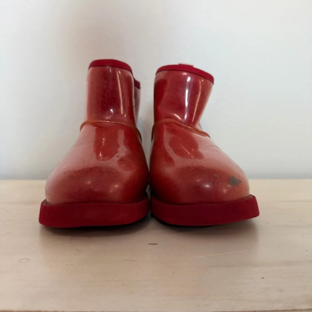 Ugg Red Classic Clear Mini Boots